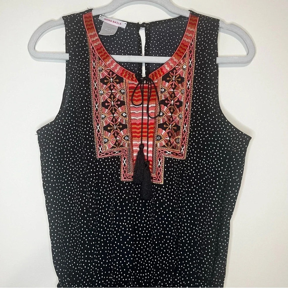 NANA BAILA PARIS Argentina Embroidered Polka Dot Lightweight Jumpsuit Romper - Picture 4 of 11